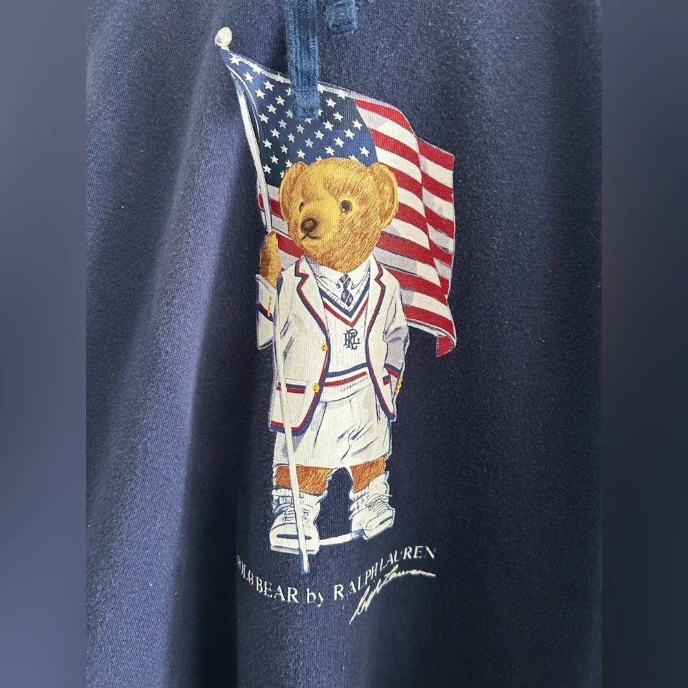 Polo Ralph Lauren Team USA Olympic Polo Bear Hoodie Navy XL
